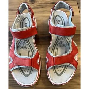 Allrounder By Mephisto Red Sport Sandals Womens EU 39 US 9 Walking Comfort